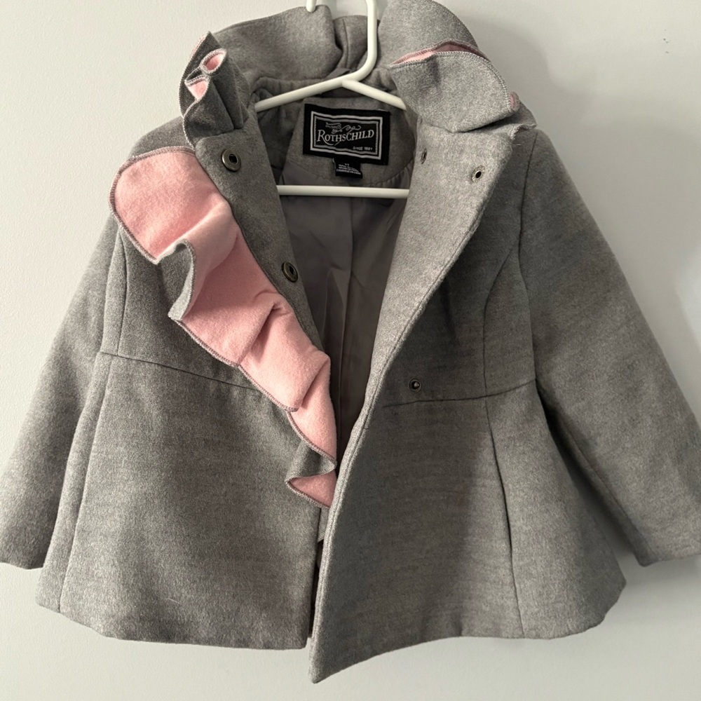 S. Rothschild  Ruffle Trim Coat - Picture 2 of 7
